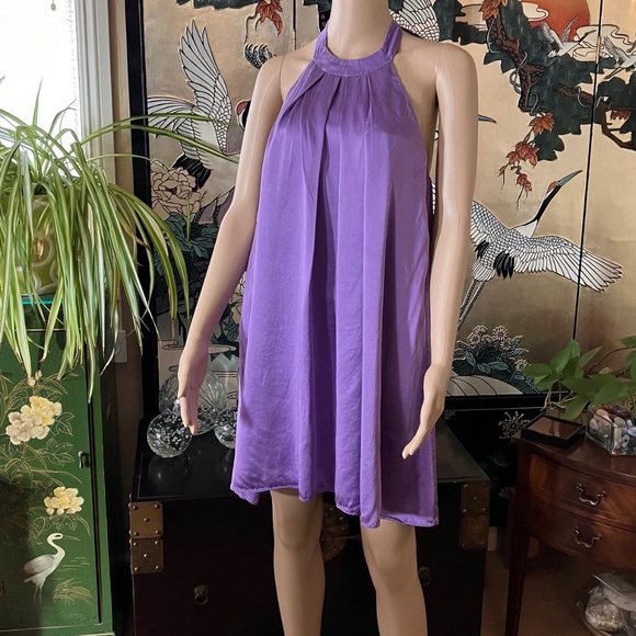 Laundry Silk Halter Dress Size 4 - Picture 2 of 5